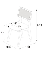 Set of 2 Soft Twill Rust Brown Abel Mid Wood Leg Dining Chairs - Image 7 of 8