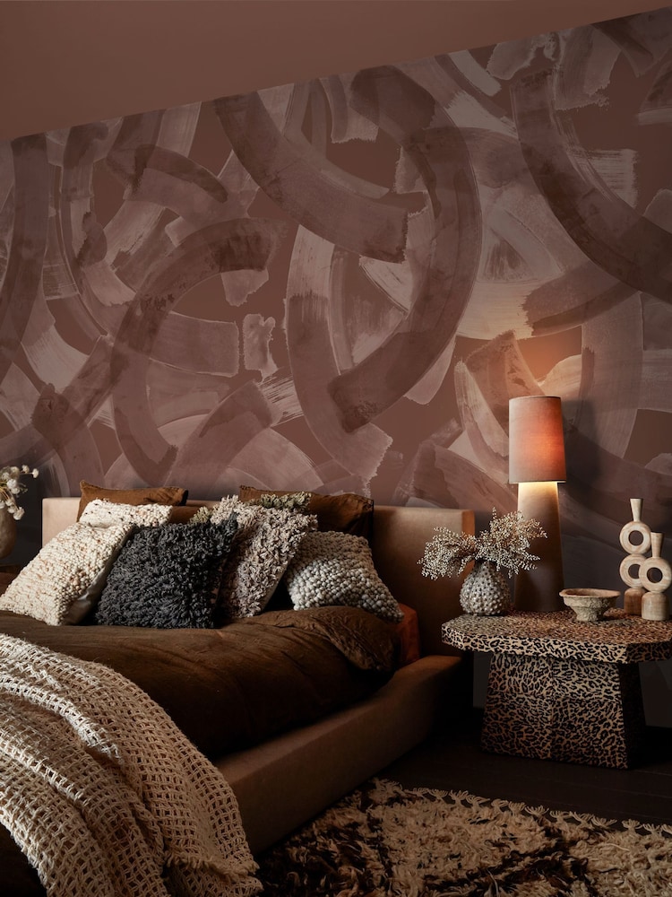 Abigail Ahern Terracotta Nomad Fixed Size 2.5m x 4m Mural - Image 1 of 4 Abigail Ahern Terracotta Nomad Fixed Size 2.5m x 4m Mural - Image 1 of 4