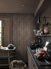Abigail Ahern Deep Greige Linear Luxe 10M Wallpaper - Image 1 of 5