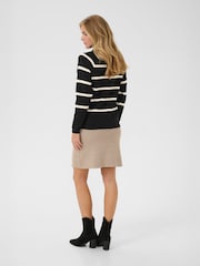 Cream Dela Button Embellishment Black Jumper - Image 2 of 6