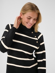 Cream Dela Button Embellishment Black Jumper - Image 4 of 6