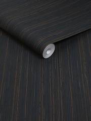 Abigail Ahern Twilight Fibre Stripe 10M Wallpaper - Image 3 of 5
