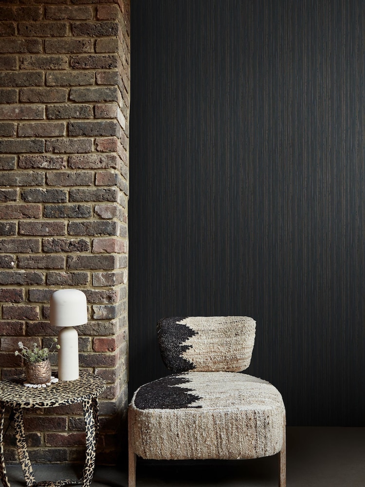Abigail Ahern Twilight Fibre Stripe 10M Wallpaper - Image 5 of 5