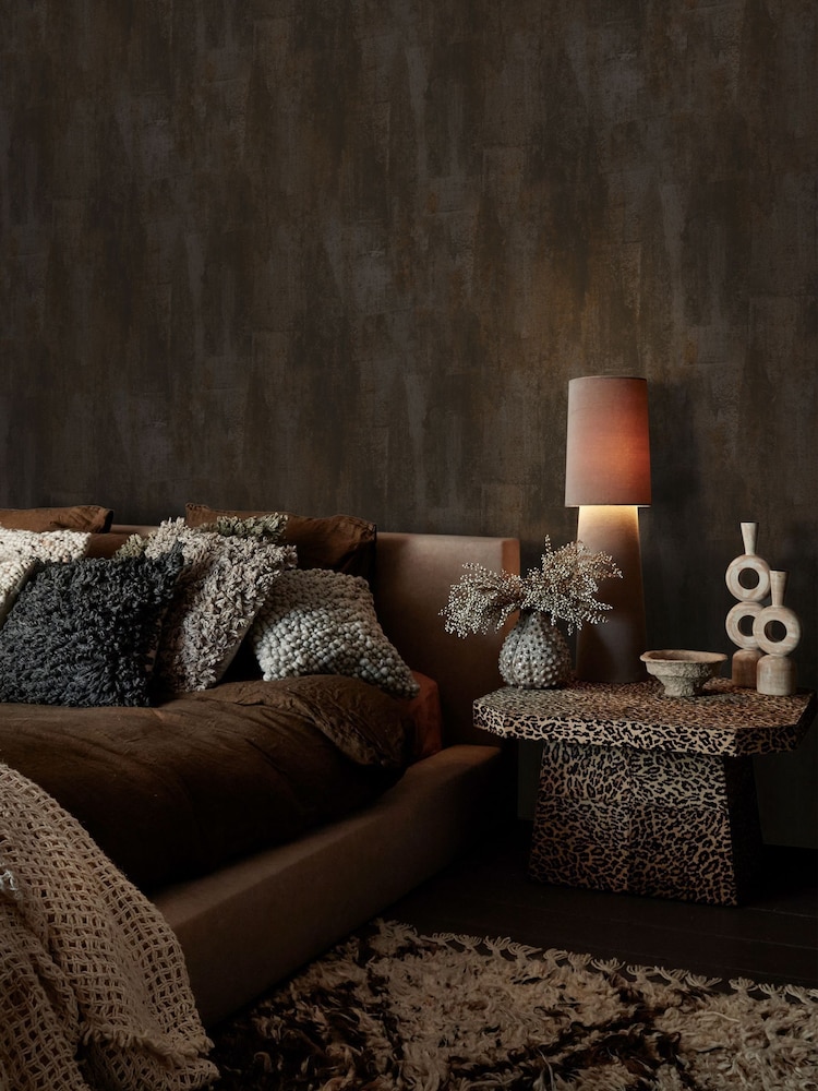 Abigail Ahern Charcoal Oxidized Opulence A4 Wallpaper Sample - Image 1 of 5