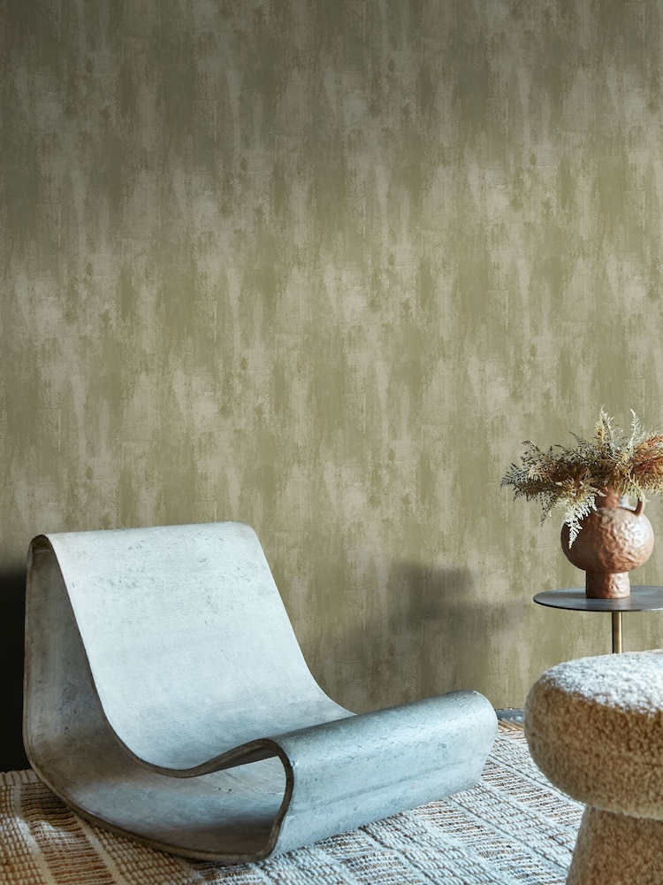 Abigail Ahern Misted Sage Oxidized Opulence A4 Wallpaper Sample - Image 1 of 5