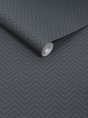 Abigail Ahern Dusk Herringbone Weave A4 Wallpaper Sample - Image 3 of 5