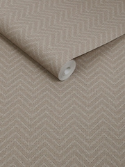 Abigail Ahern Praline Herringbone Weave A4 Wallpaper Sample - Image 3 of 5