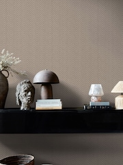 Abigail Ahern Praline Herringbone Weave A4 Wallpaper Sample - Image 5 of 5