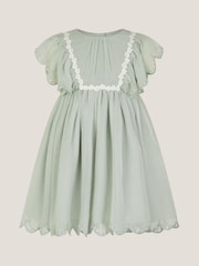 Monsoon Green Baby Summer Scallop Dress - Image 1 of 3