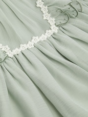 Monsoon Green Baby Summer Scallop Dress - Image 3 of 3