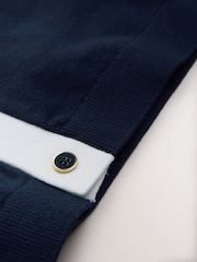 Navy Blue Knitted Polo Shirt (3-16yrs) - Image 4 of 4