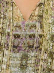 Evans Green Tie Neck Blouse - Image 5 of 6