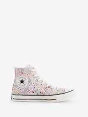 Converse White Chuck Taylor All Over Floral High Trainers - Image 1 of 1