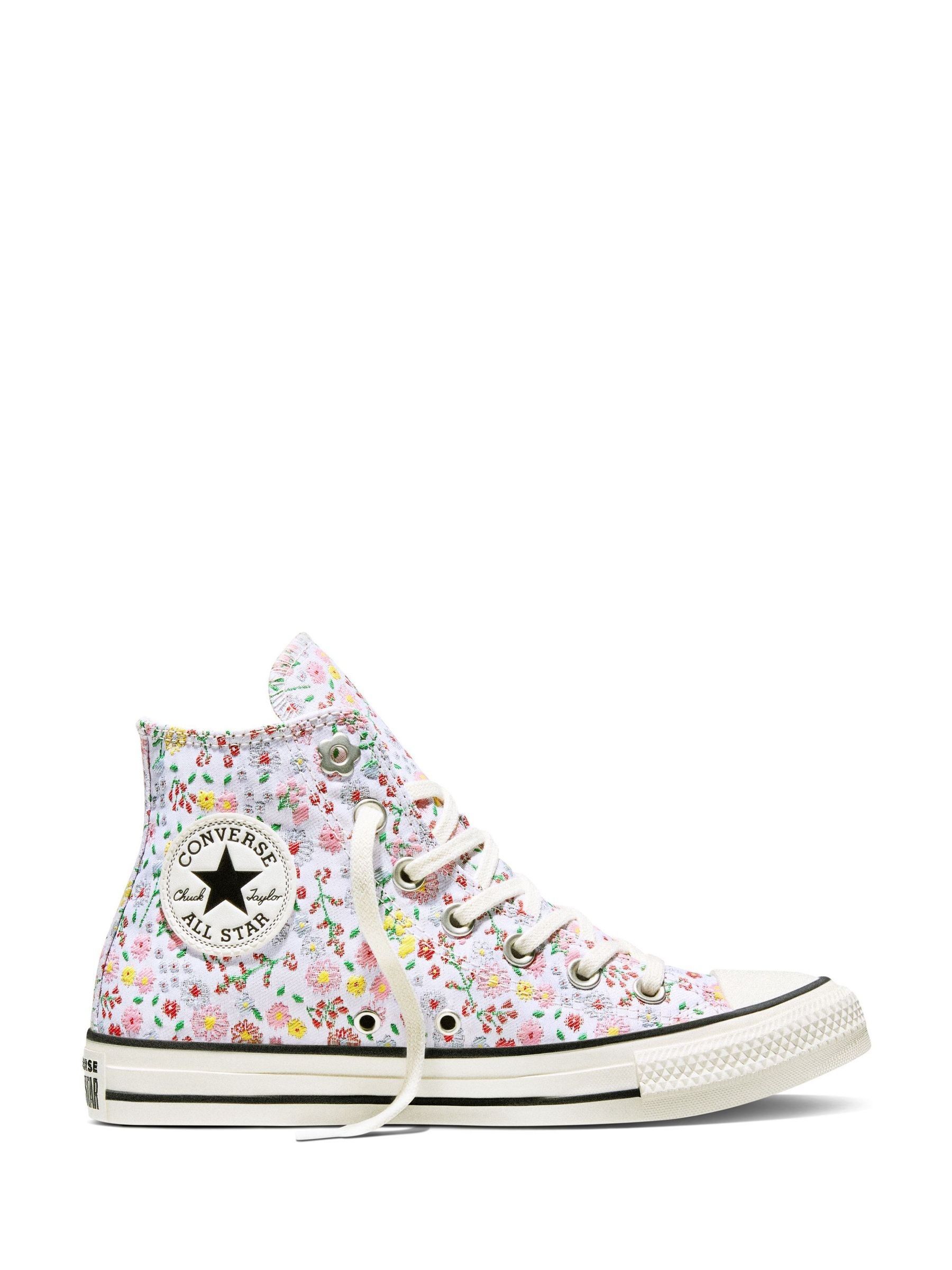 Buy Converse White Chuck Taylor All Over Floral High Trainers from