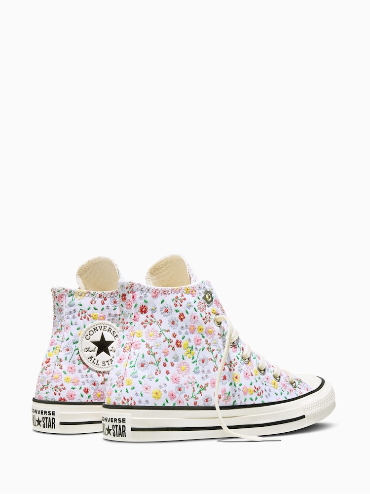 Converse Chuck Taylor All Over Floral Alto Trainers - Imagen 7 de 7