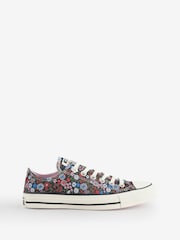 Converse Black/White Chuck Taylor All Over Floral Low Trainers - Image 1 of 1