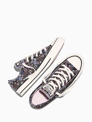 Converse Black/White Chuck Taylor All Over Floral Low Trainers - Image 4 of 6