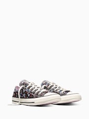 Converse Black/White Chuck Taylor All Over Floral Low Trainers - Image 5 of 6