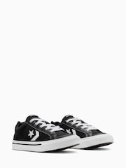 Converse Black/White Sport Casual Low Trainers - Image 3 of 7