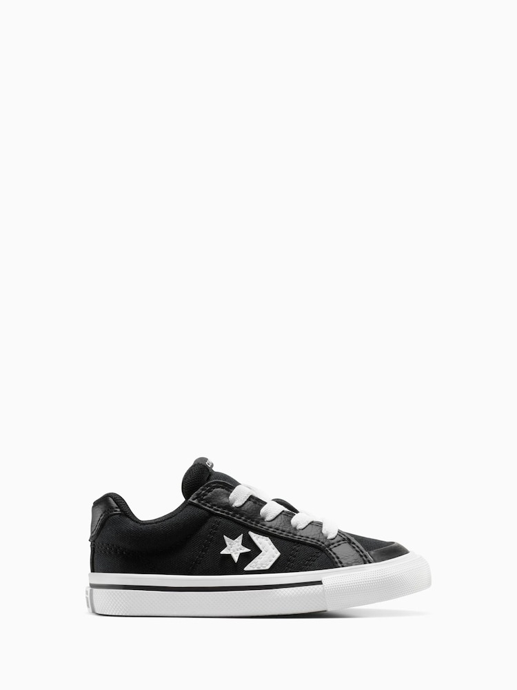 Converse Black/White Sport Casual Low Trainers - Image 1 of 7
