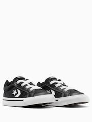 Converse Black/White Sport Casual Low Trainers - Image 6 of 7