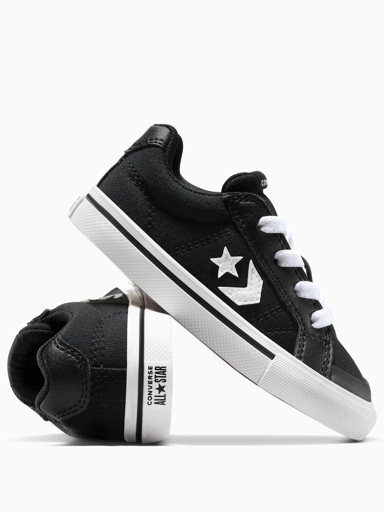 Converse Black/White Sport Casual Low Trainers - Image 7 of 7