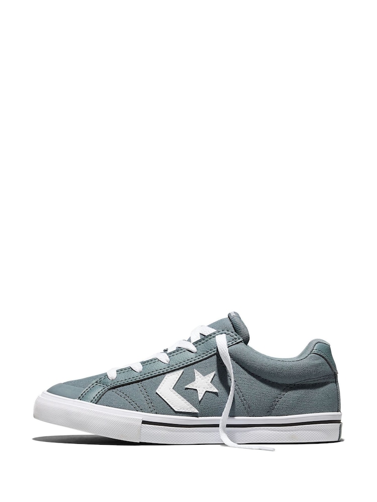 Converse Grey/White Sport Casual Low Trainers - Image 2 of 7