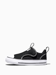 Converse Black/White Chuck Taylor Malden Street Slip On Trainers - Image 2 of 7