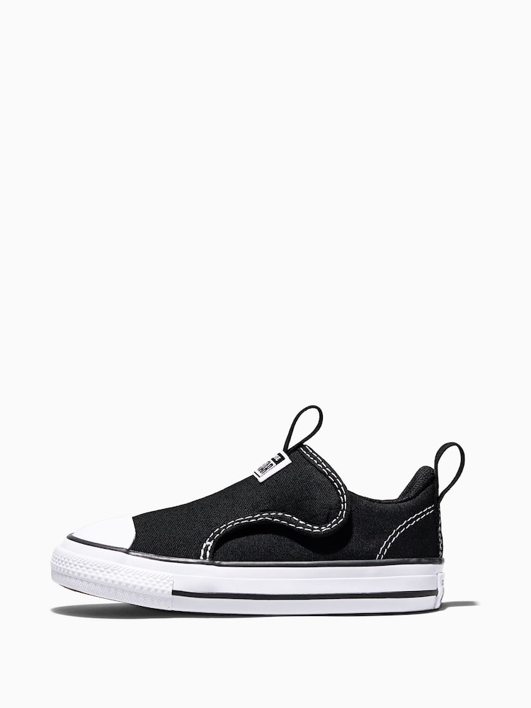 Converse Black/White Chuck Taylor Malden Street Slip On Trainers - Image 2 of 7