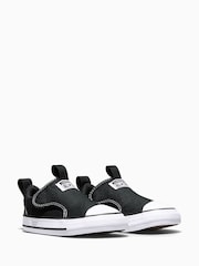 Converse Black/White Chuck Taylor Malden Street Slip On Trainers - Image 3 of 7