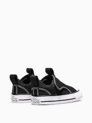 Converse Black/White Chuck Taylor Malden Street Slip On Trainers - Image 4 of 7
