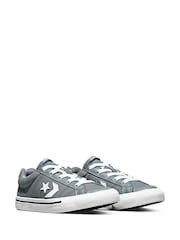 Converse Grey/White Sport Casual Low Trainers - Image 6 of 8