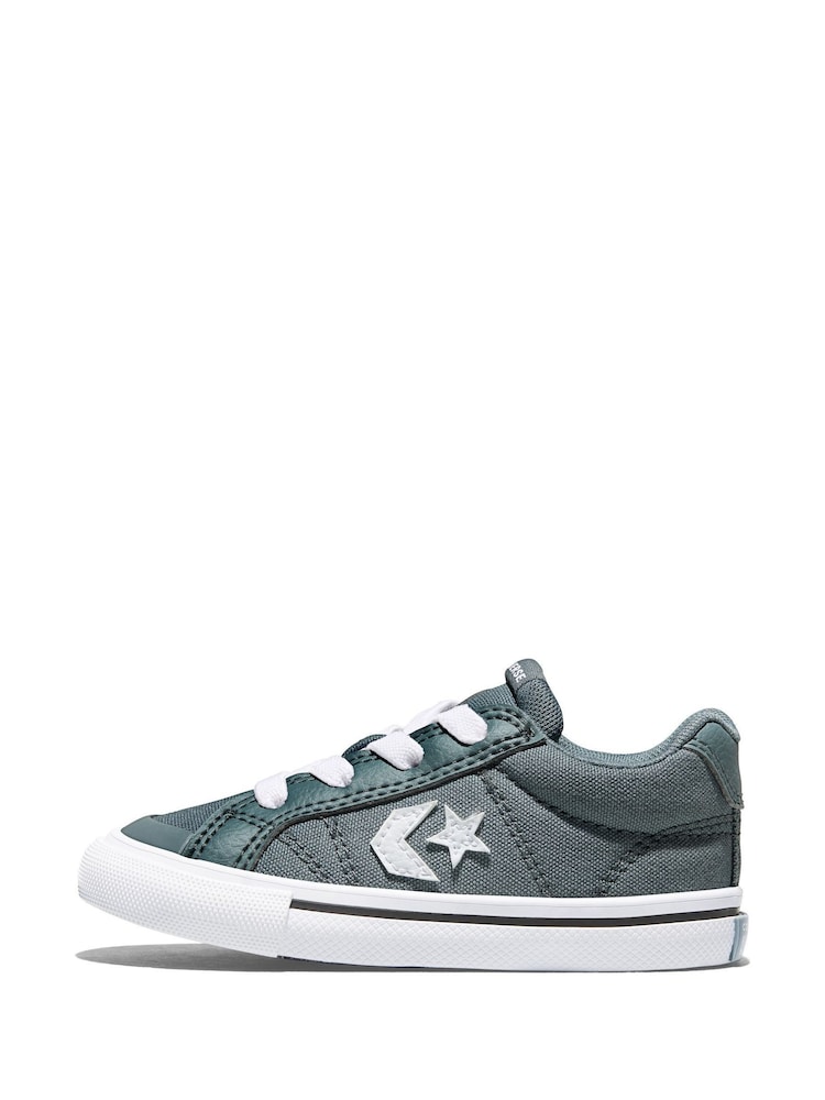 Converse Grey/White Sport Casual Low Trainers - Image 2 of 7