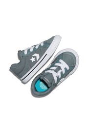 Converse Grey/White Sport Casual Low Trainers - Image 6 of 7