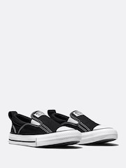 Converse Black/White Malden Low Slip On Trainers - Image 8 of 8
