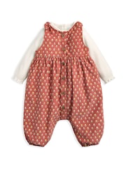 Mamas & Papas Pink Floral Romper and Bodysuit Set - Image 1 of 3