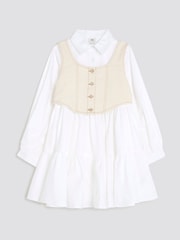 River Island White Girls Hybrid Shirt Dress - Image 3 of 5