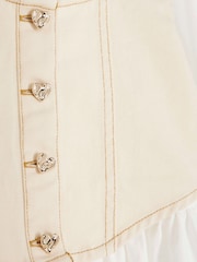 River Island White Girls Hybrid Shirt Dress - Image 4 of 5