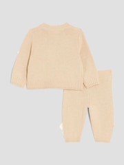 River Island Brown Baby Girls Crochet Bow Cardigan Set - Image 3 of 5