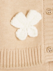 River Island Brown Baby Girls Crochet Bow Cardigan Set - Image 5 of 5