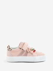 River Island Pink Girls Leopard Print Trainers - Image 1 of 1