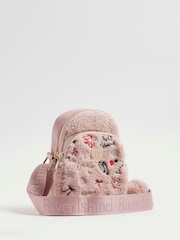 River Island Pink Girls Borg Doodle Festival Bag - Image 2 of 5