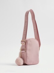River Island Pink Girls Borg Doodle Festival Bag - Image 3 of 5