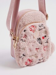 River Island Pink Girls Borg Doodle Festival Bag - Image 4 of 5