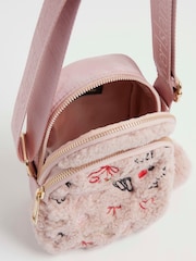 River Island Pink Girls Borg Doodle Festival Bag - Image 5 of 5