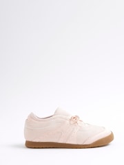 River Island Pink Girls Bow Thin Runner Trainers - Image 1 of 5