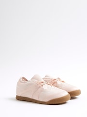 River Island Pink Girls Bow Thin Runner Trainers - Image 2 of 5