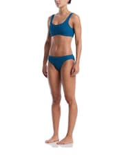 Nike Blue Shoreline Pucker Textured Bralette Bikini Top - Image 4 of 4