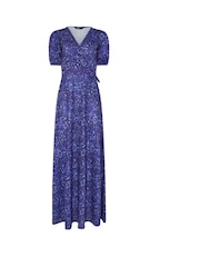 Long Tall Sally Blue Wrap Maxi Dress - Image 5 of 5