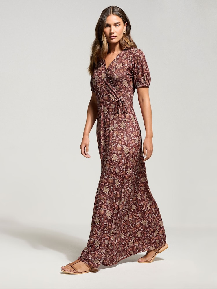 Long Tall Sally Red Wrap Maxi Dress - Image 2 of 5